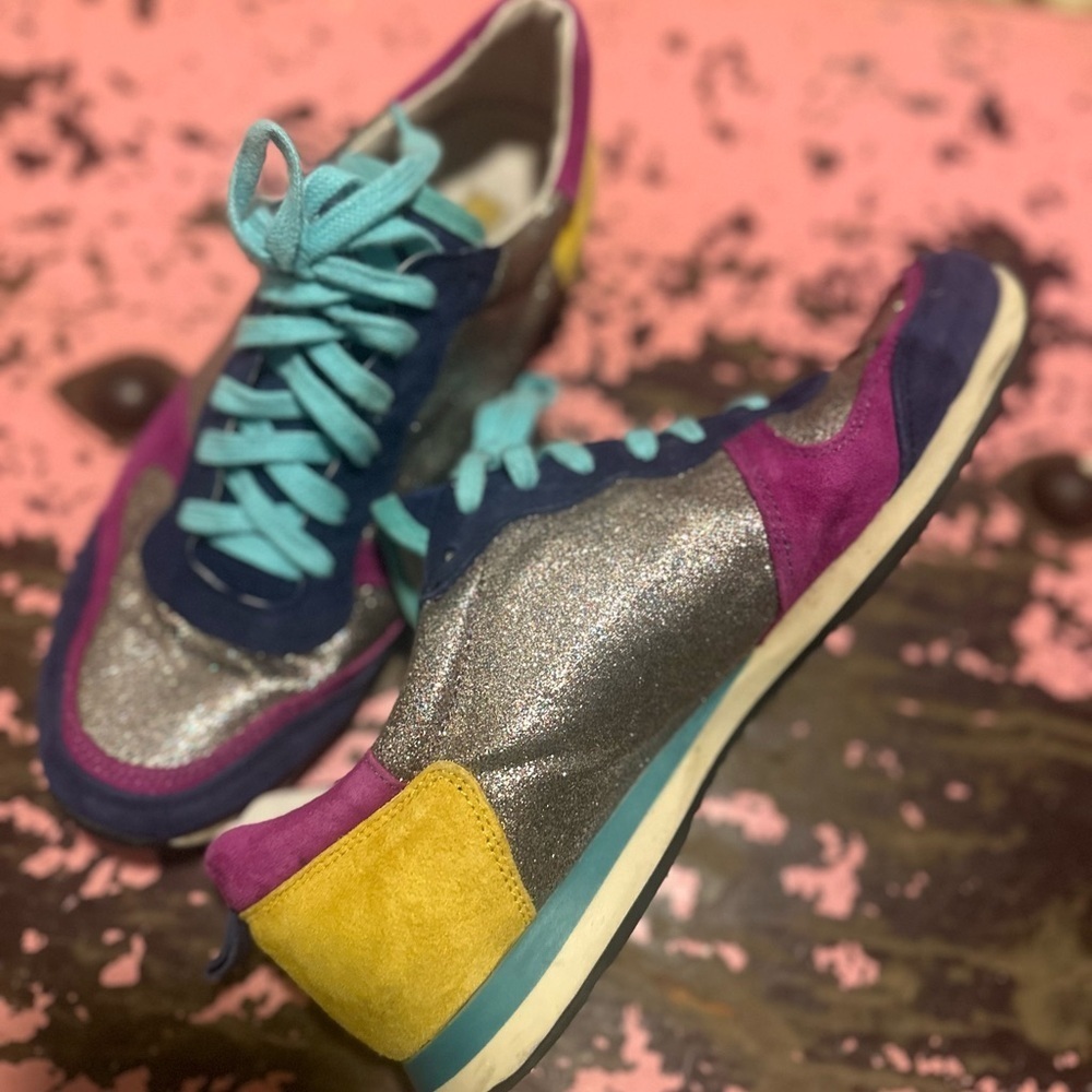 BOCAGE colorful glitter women’s shoes sz 7.5 (38) RARE - Picture 4 of 7
